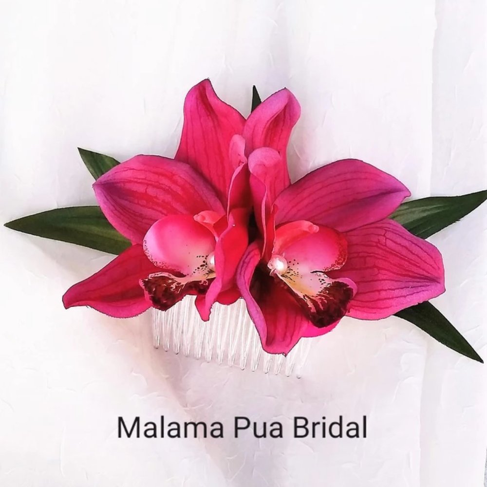Hawaiian Silk Orchid Hair Clip